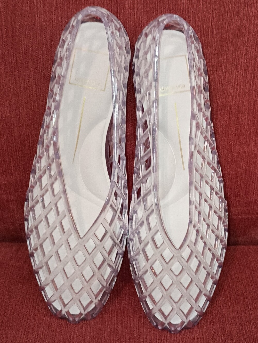 Dolce Vita Jam Jelly Clear Lattice Jelly Ballet Flats Size 8 New With Tags
